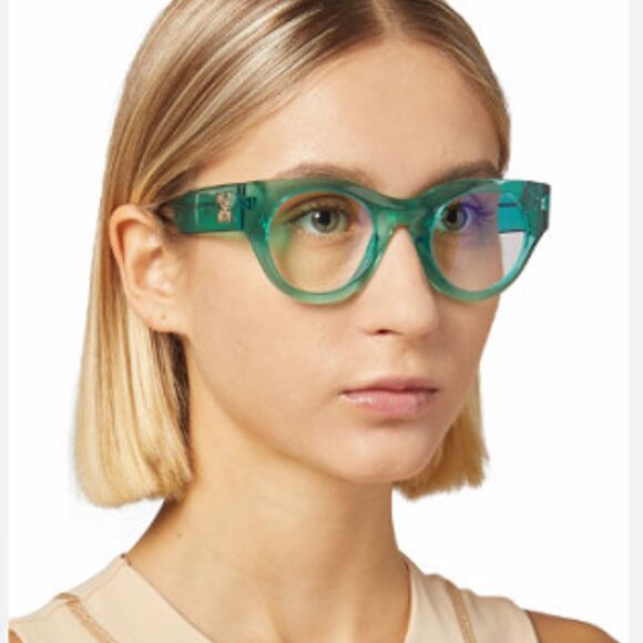 🕶️ New Off-White OERJ013 STYLE 13 5000 Eyeglasses - Transparent Green Frame - Picture 11 of 12